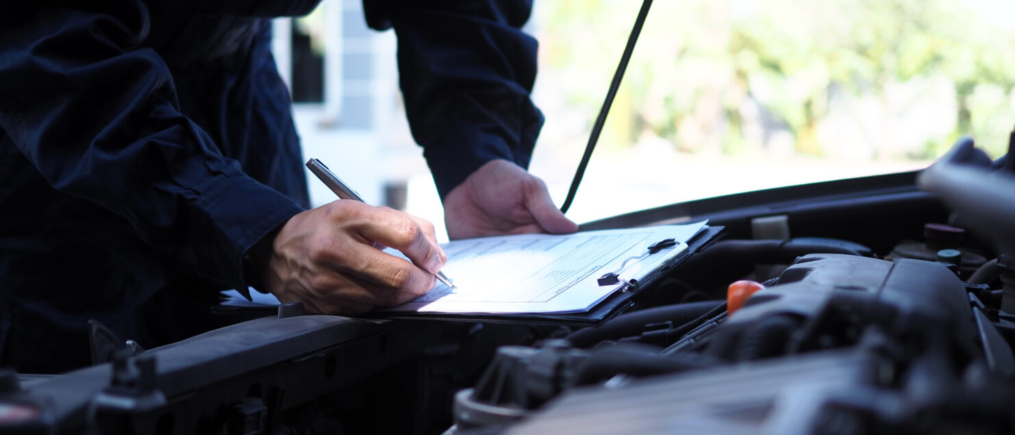 An MOT test is taking place